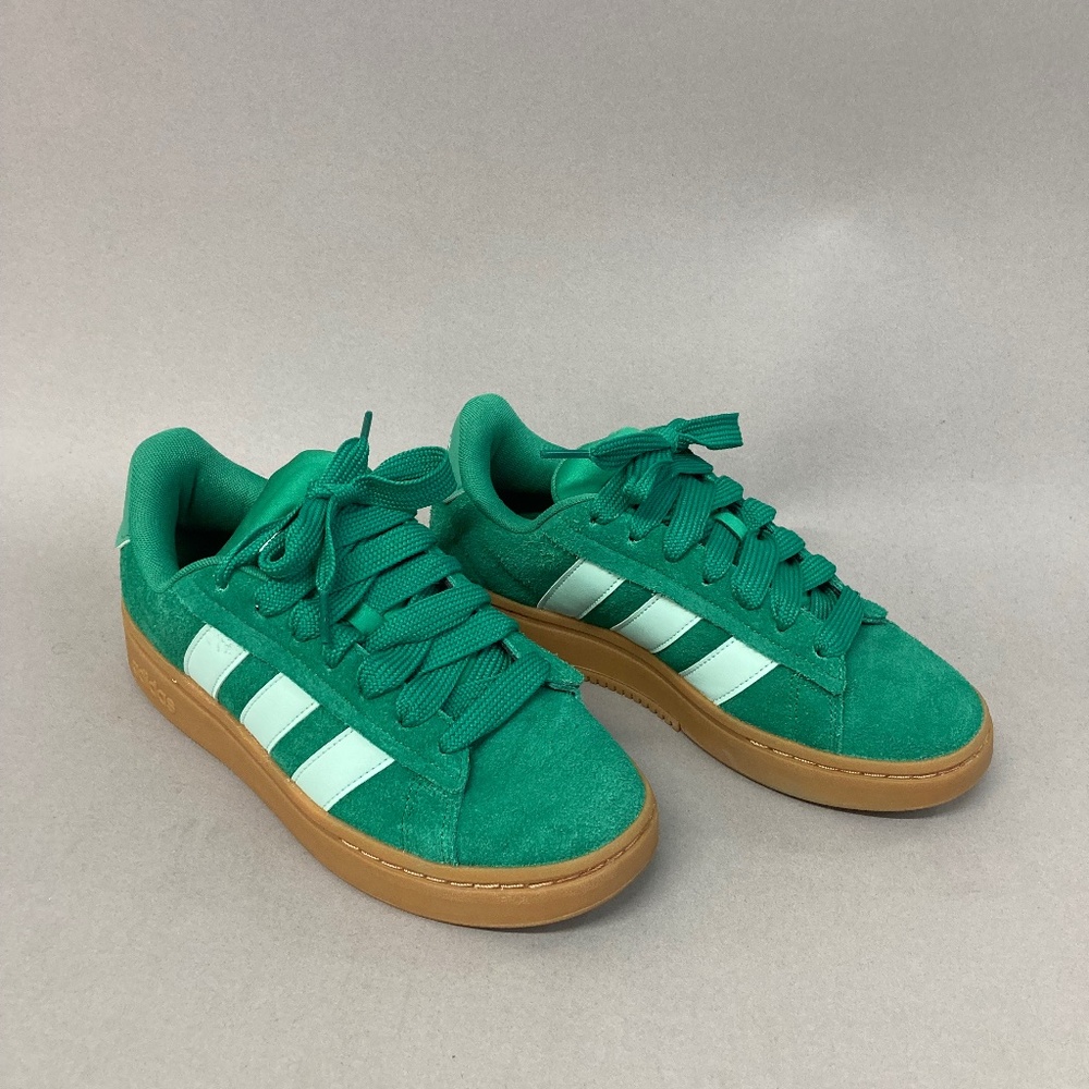 Green suede Adidas Grand Court Alpha  sneakers 8 like new